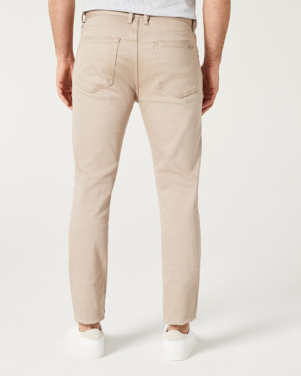 Mens Beige Slim Stretch Denim Jean